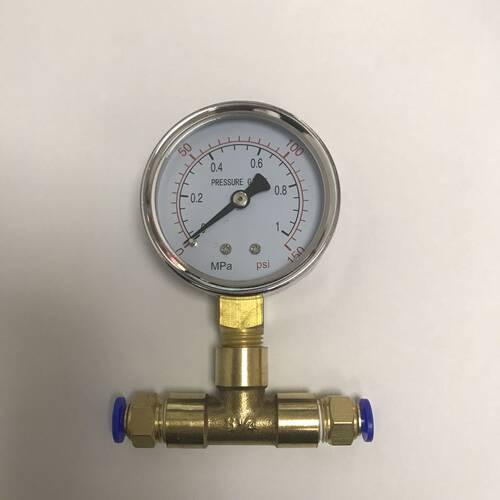 1mpa压力表 含连接外径6mm的气管三通接头 表直径60mm Y-60 1mpa