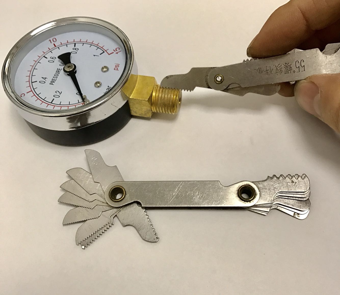 Pressure gauge 压力表 1bar 15psi 直径60mm 螺纹ZG1/4 压力1bar 清洗/食品/商业设备 预煮机 原图主图