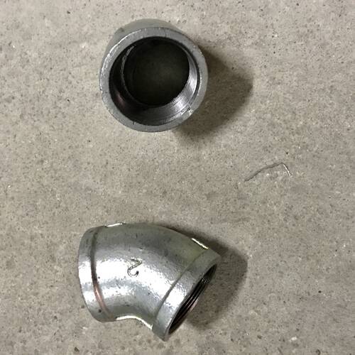 2寸45度内丝弯头 两寸铸钢内丝弯头 DN50 需其它规格可咨询旺旺