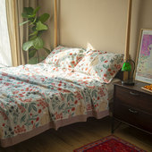 A类新疆棉儿童纱布盖毯兔子夏季 空调毯卧室棉外贸床单床盖三件套