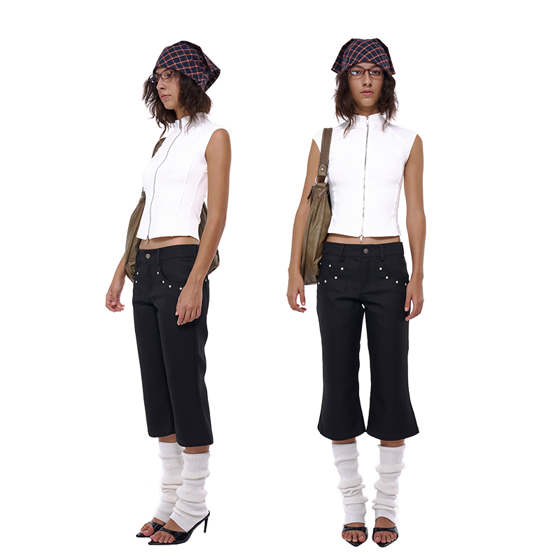 卡普里裤低腰7分裤牛仔裤秋冬