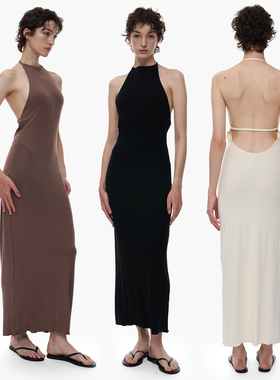 no INFO北美顶流 超模大牌风莱赛尔吊带露背辣妹连衣裙女夏新款