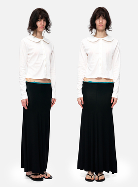 no info‘庄园里的小女儿’娃娃领法式复古少女感纯棉衬衫上衣女