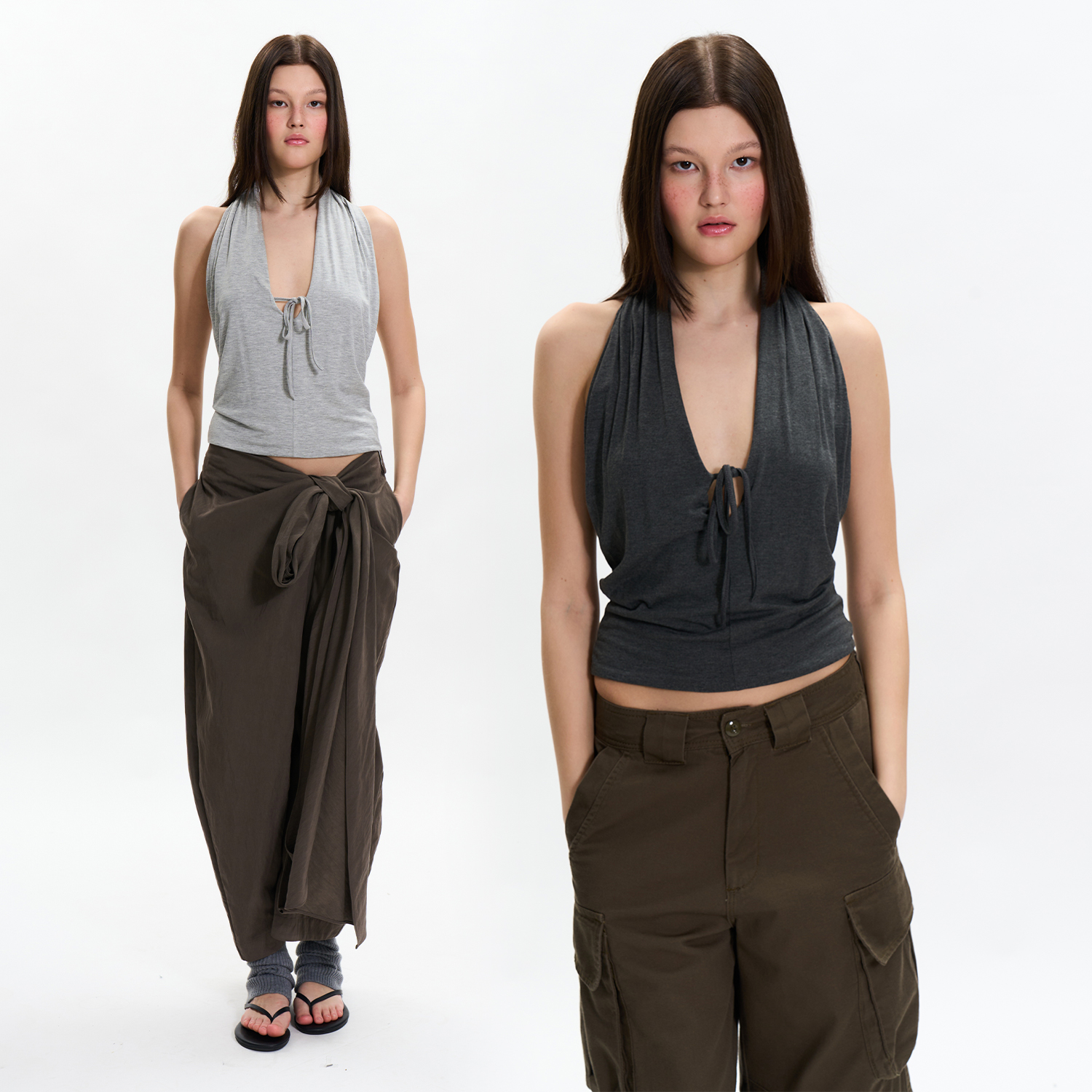 老钱艺术系女夏季挂脖吊带上衣