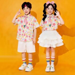 六一儿童演出服中小学生啦啦操表演服幼儿园大班毕业照合唱服夏季