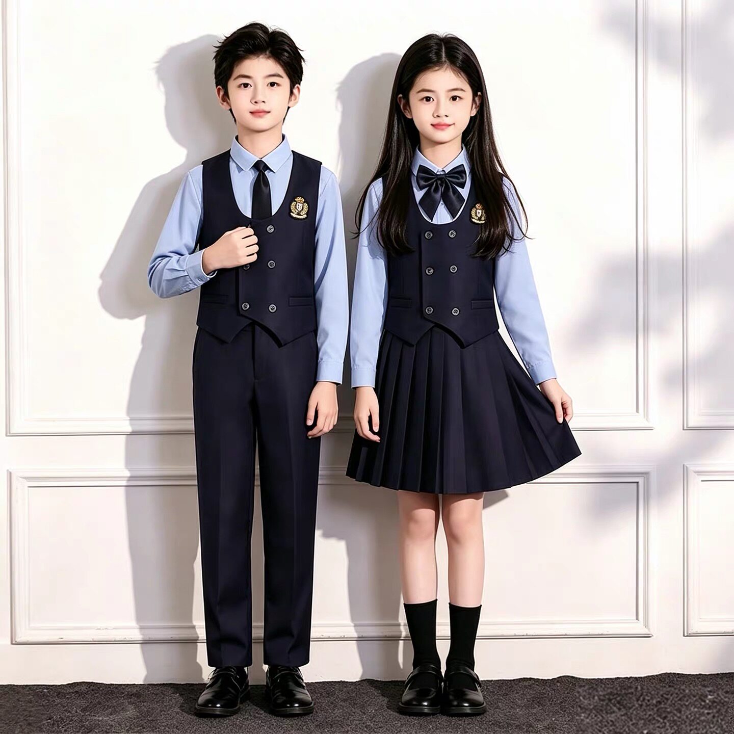 十一新款大中小学生大合唱演出服爱国朗诵诗歌表演服支持人礼服秋