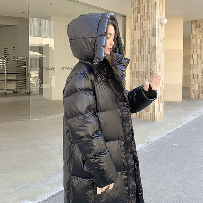 长款羽绒服女款修身小个子