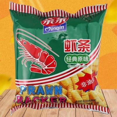 亲亲虾条经典原味烧烤味虾条15g*每袋老包装膨化怀旧零食小吃休闲