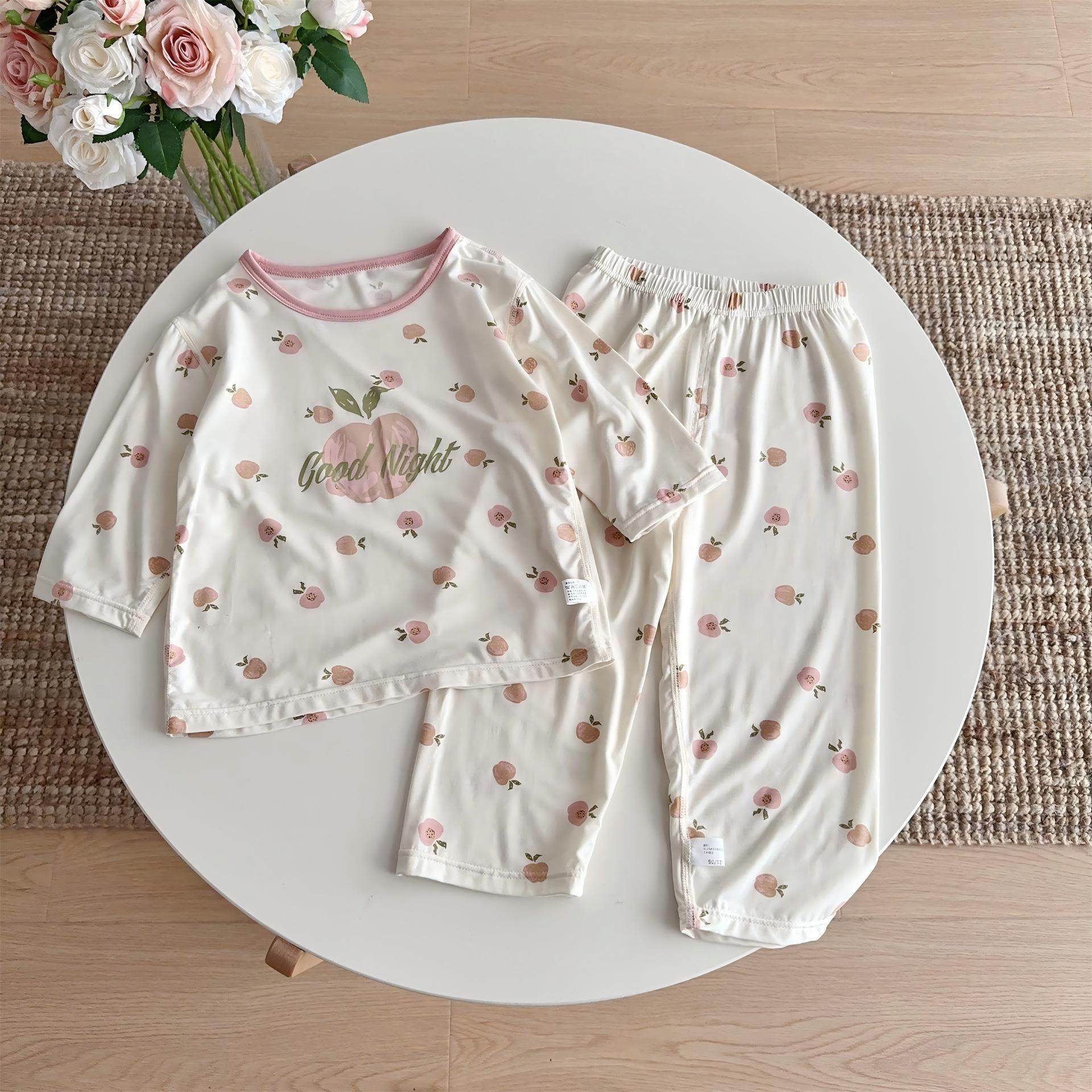 儿童睡衣防着凉儿童空调服七分袖家居服天丝优可丝儿童服装拿货,童装/婴儿装/亲子装,儿童运动套装,淘宝优惠券,粉丝福利购,淘宝优惠卷