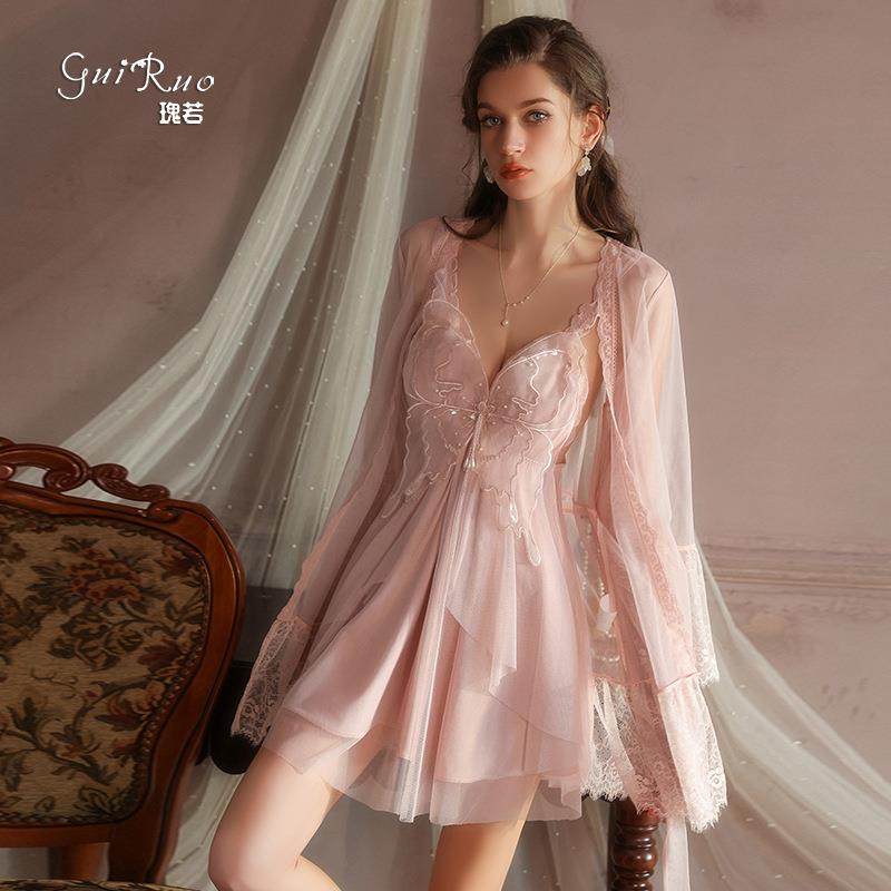 激情火辣加胸垫内衣纯欲甜美透视网纱睡裙外袍家居服套装4099,女士内衣/男士内衣/家居服,睡袍/浴袍,淘宝优惠券,粉丝福利购,淘宝优惠卷