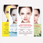 韩国dermafix贵妇胶原蛋白面膜维C保湿 舒缓提亮肤色弹力亢皱8片装