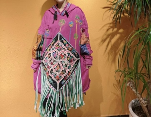 民族风手工老绣时尚 卫衣 个性