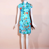 捡漏S 3XL 江南姿M2025夏季 短袖 竹节真丝桑蚕丝旗袍国风绿尾货