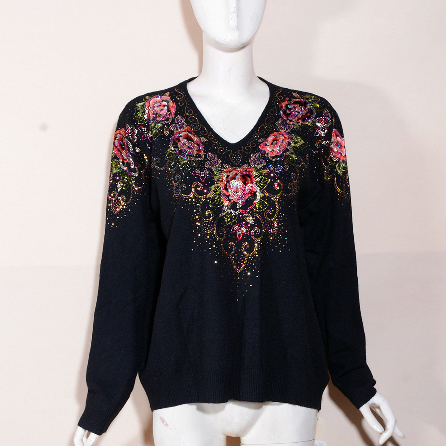 荣澜2025秋冬季大码羊毛羊绒毛衣