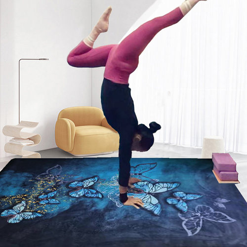 定制双人加宽麂皮绒防滑瑜伽垫