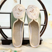 黛柔 简约气质旗袍拖鞋 2024夏季 老北京布鞋 舒适民族风女鞋 新款