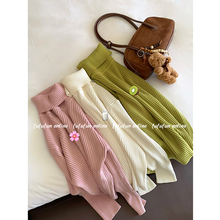 fufufun「缤纷叠搭」chao好穿三色慵懒质感坑条毛衣打底内搭