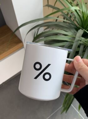 清仓卖完下架Arabica%阿拉比卡带把咖啡杯不锈钢马克杯随行杯子