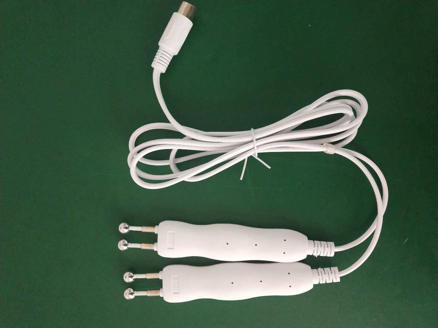 头皮理疗仪配件双头BIO导入仪脸部护理仪器配件电波拉皮五芯插头图片