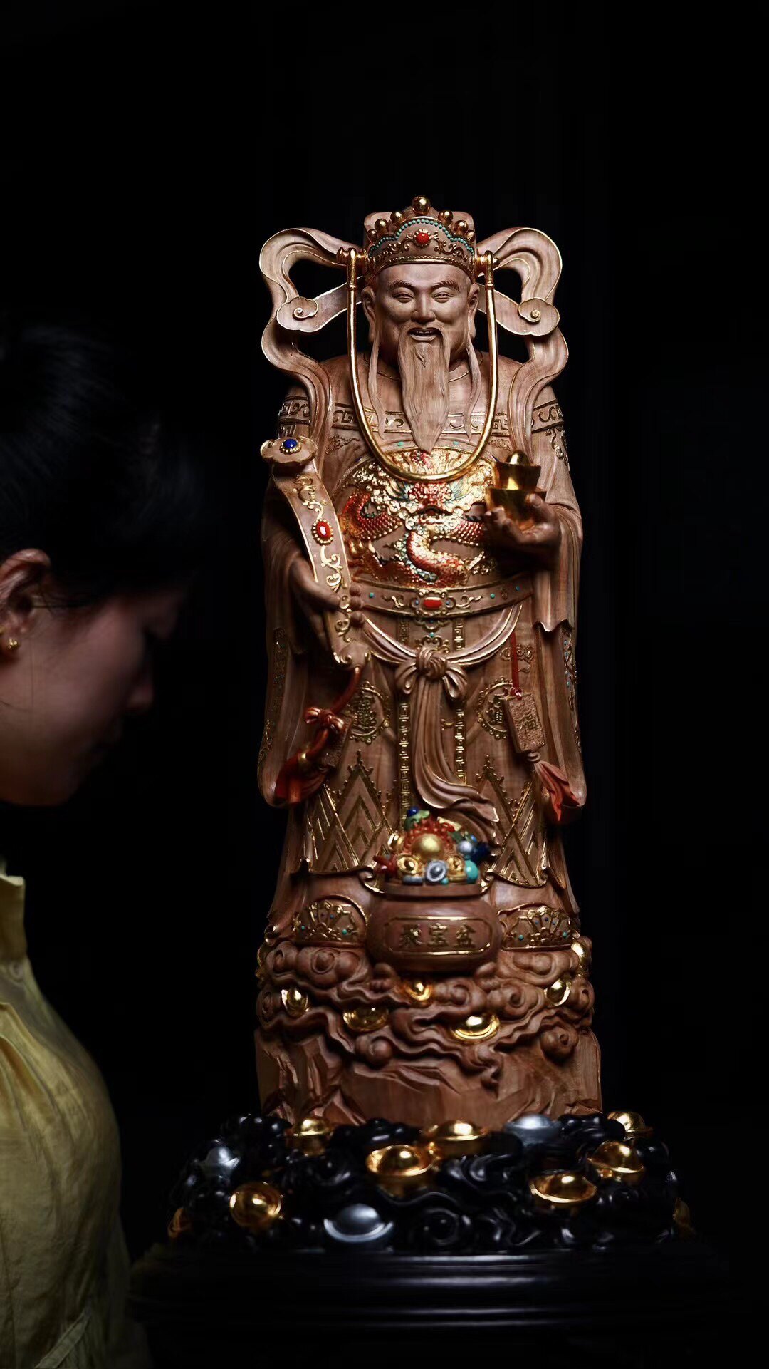 印度小叶紫檀摆件观音关公弥勒佛貔貅财神释迦摩精品清刀雕刻收藏