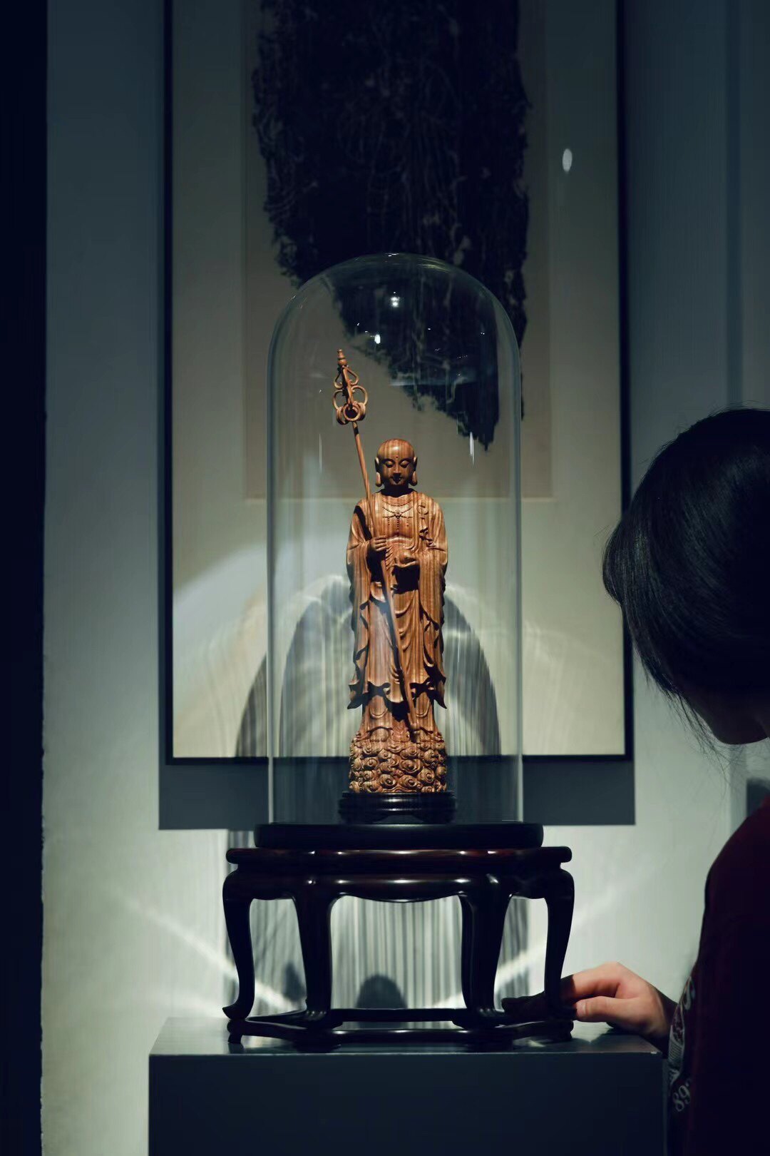 印度老山檀香鱼篮观音释迦摩尼佛像摆件沉香原木清刀雕刻貔貅木雕