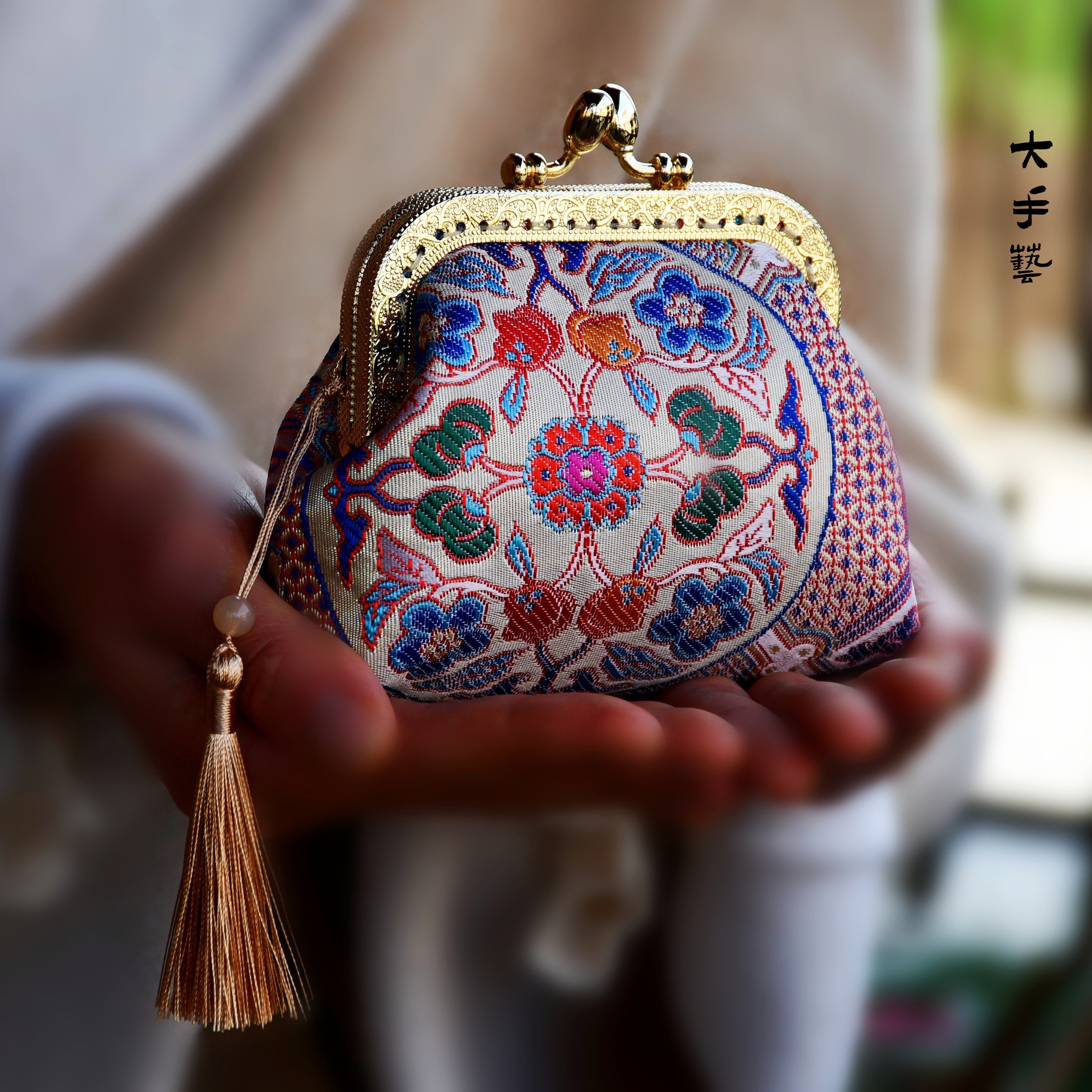 特价零钱包-非遗原创新中式宋锦香云纱手工包口金包DIY材料包