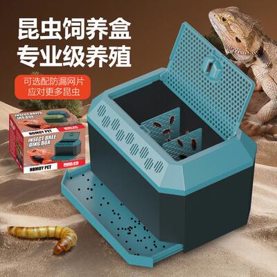 鬃狮蜥蜴守宫爬虫昆虫面包虫蟋蟀杜比亚蟑螂活体饲料饲防逃养盒箱