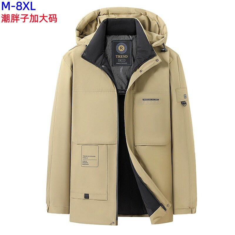 新款加大码棉服胖子冬季防寒中长款夹克保暖棉衣加肥加大外套上衣