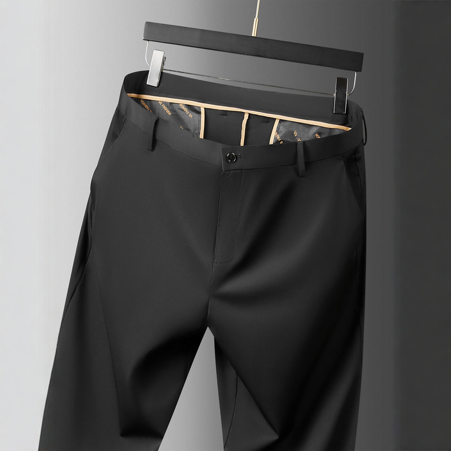 商务休闲大码男装西裤弹力百搭直筒宽松肥佬新款透气速干西装裤男