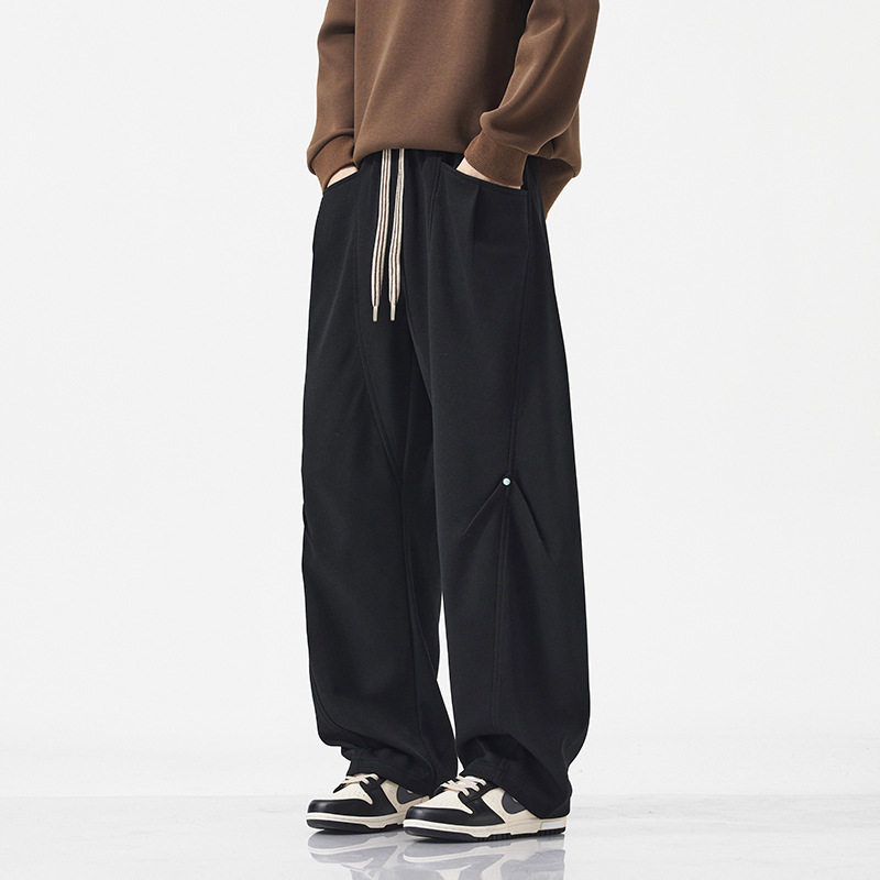 胖哥大码春秋百搭休闲裤男宽松高街潮牌痞帅直筒阔腿运动休闲裤男,男装,大码下装,淘宝优惠券,粉丝福利购,淘宝优惠卷