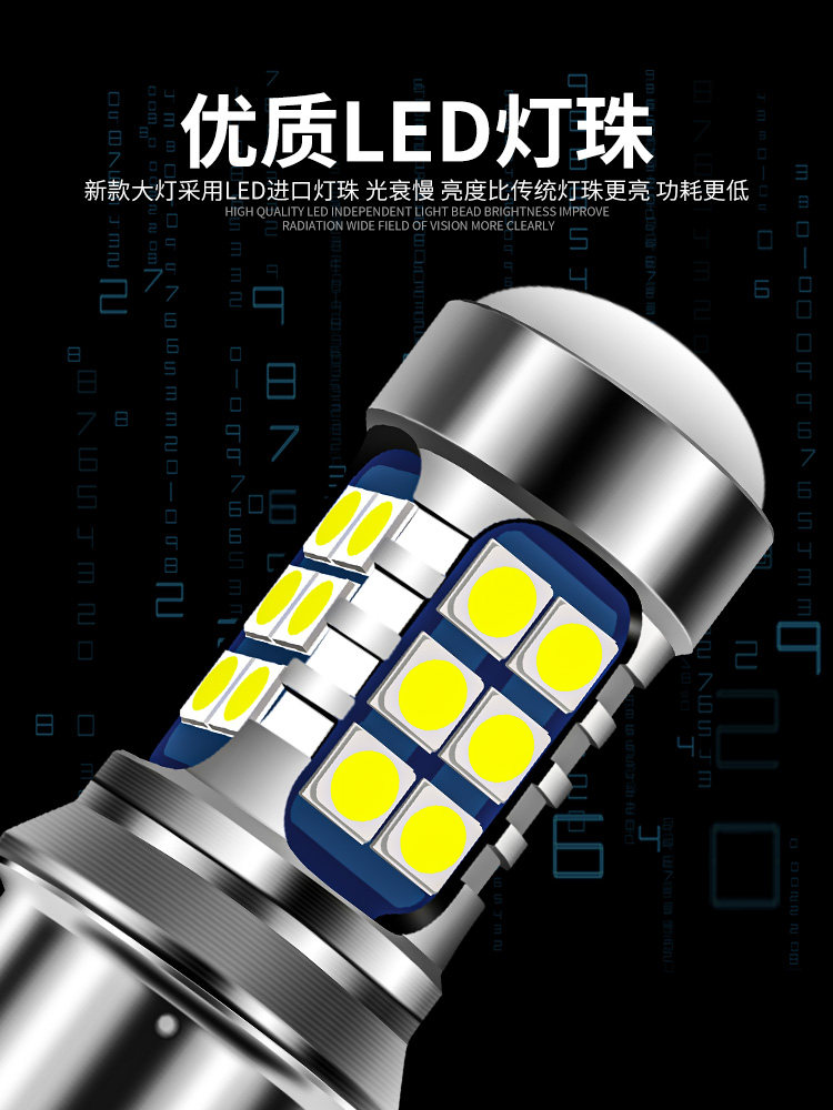 반전 LED 조명 수정된 매우 밝은 자동차 훌리건 반전 전구 호크 아이 보조 조명 후면 테일 라이트 T15T20115