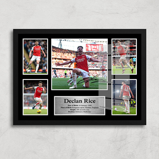 德克兰·赖斯签名海报纪念相框摆件生日礼物足球周边装饰画框卧室