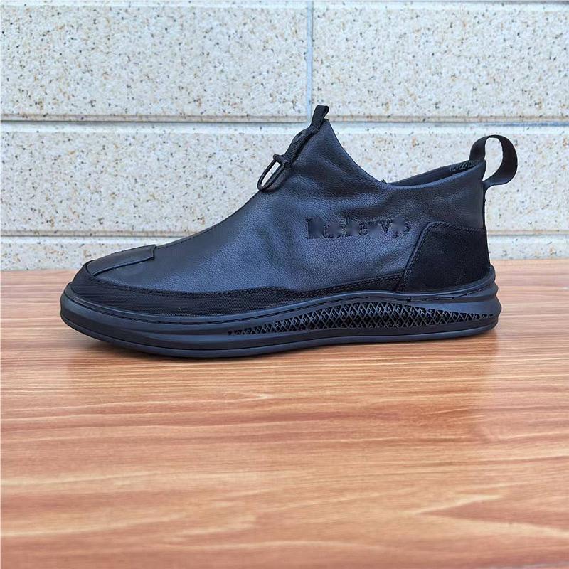 头层牛皮时尚百搭休闲皮鞋缝线