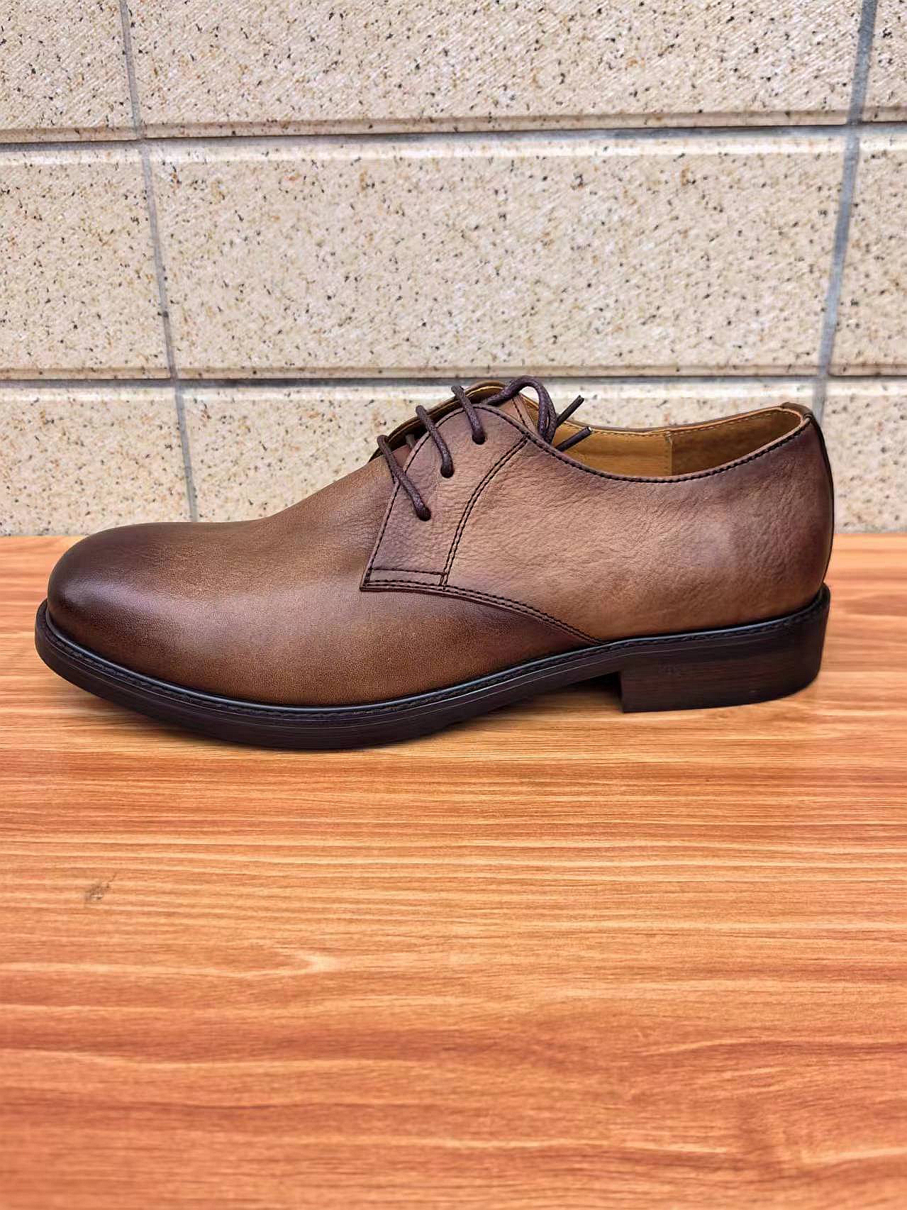 英伦擦色皮鞋男真皮外贸休闲鞋