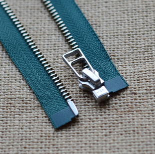 YKK金属拉链 5号白铜单开20-63cm 外套 门襟拉链 YKK原产绿拉链