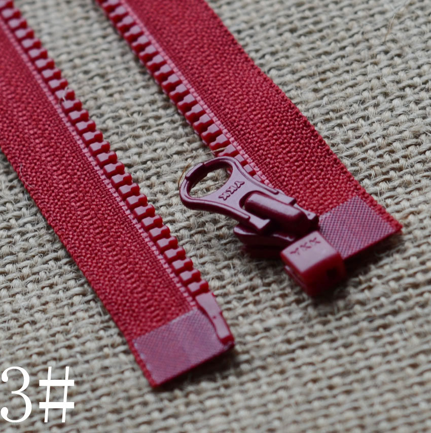 YKK外套拉链3号树脂单开拉链红