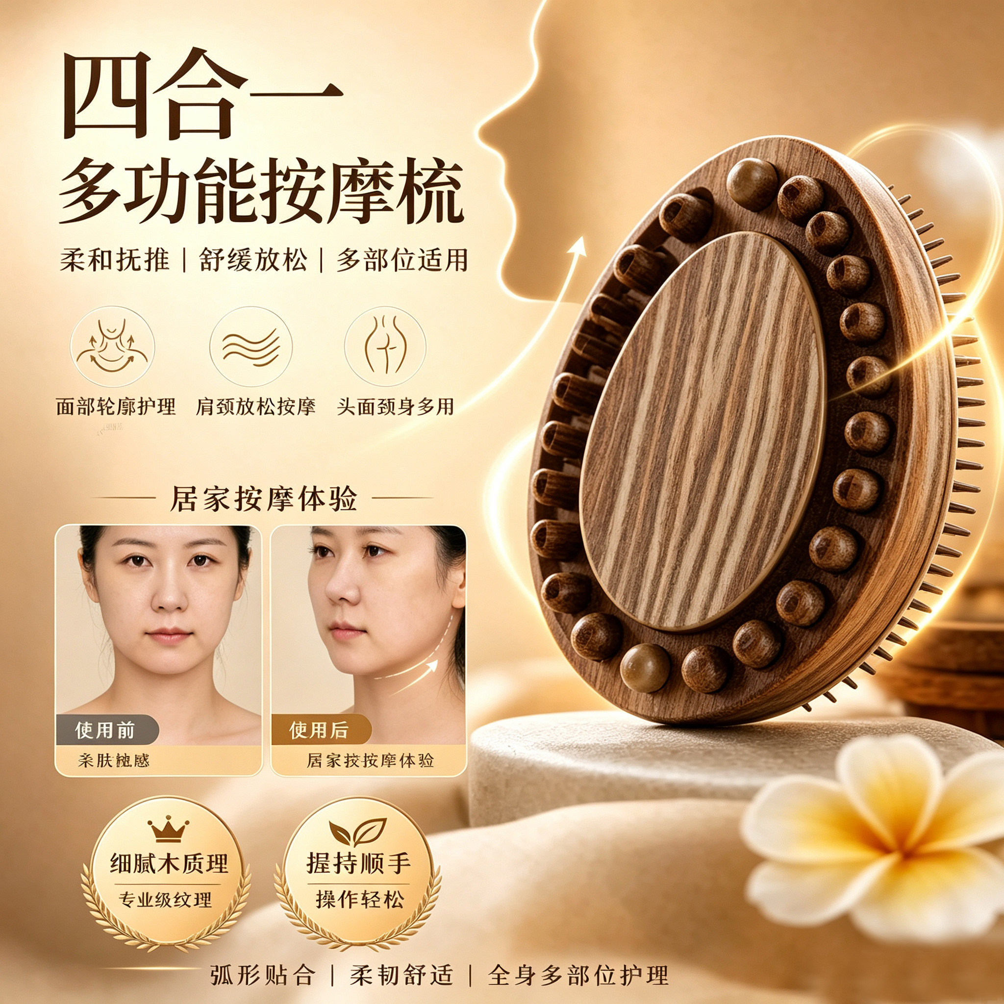 多功能淋巴轮廓面部按摩刷脸颈部刮痧紧致V脸洗脸刷毛孔官方正品