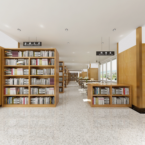 双面中岛书架书架书柜学校书店柜