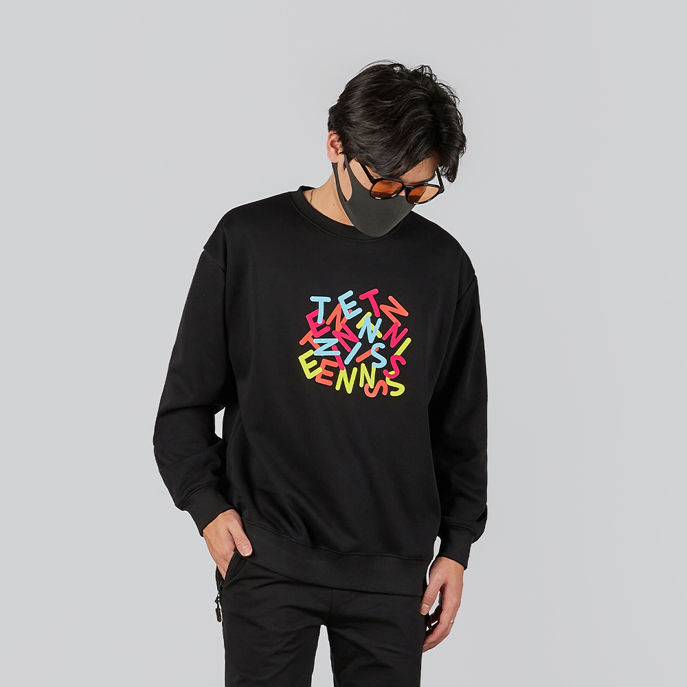 时尚印花寻路人保暖网球圆领男女