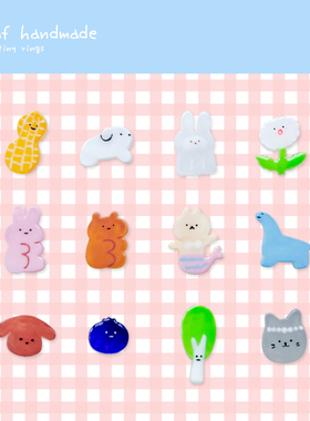 NEUF弗原创手作日系开口戒指可爱小清新多元手绘开口戒配饰指环