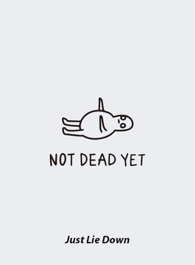 NEUF弗防水纹身贴《躺躺》简单黑白卡通人物字母胖嘟嘟白眼