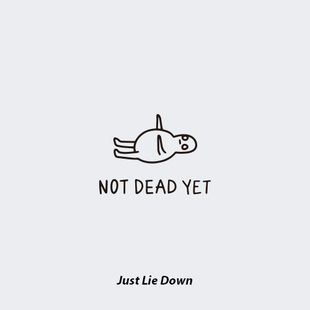 NEUF弗防水纹身贴《躺躺》简单黑白卡通人物字母胖嘟嘟白眼