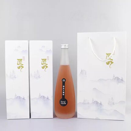 美姬酒瓶空瓶玻璃高档330-500ml创意红酒瓶空子密封1斤果酒装酒瓶