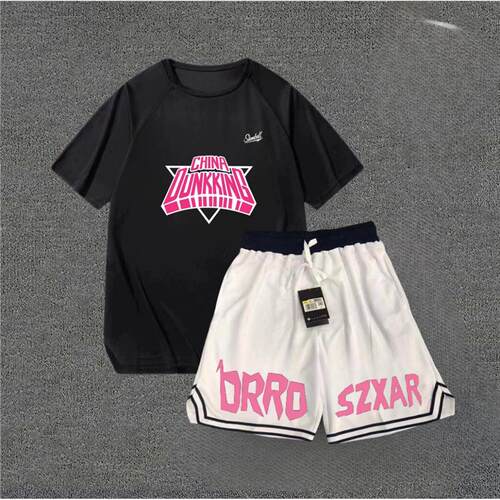 夏季篮球训练服速干短袖投篮服T恤男体育生美式学生短裤运动套装