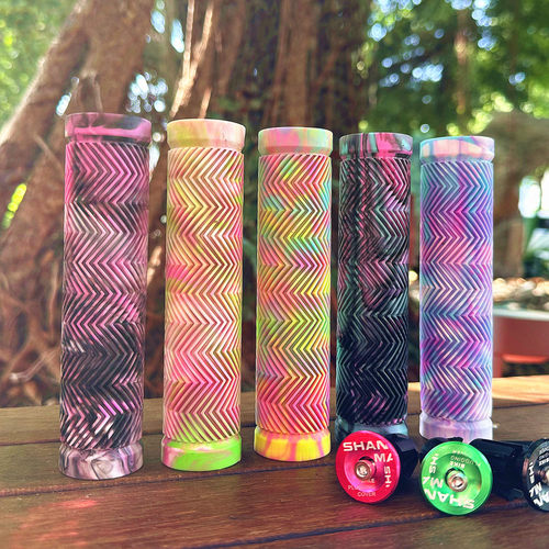 AOFDA山地车把套橡胶水波纹防滑