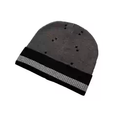 217 # Foreign Trade Knitted Hats for Men and Women, Warm Printed Brimless Hats, Autumn and Winter Rolled Edge Woolen Hats, Fashionable Casual Hats