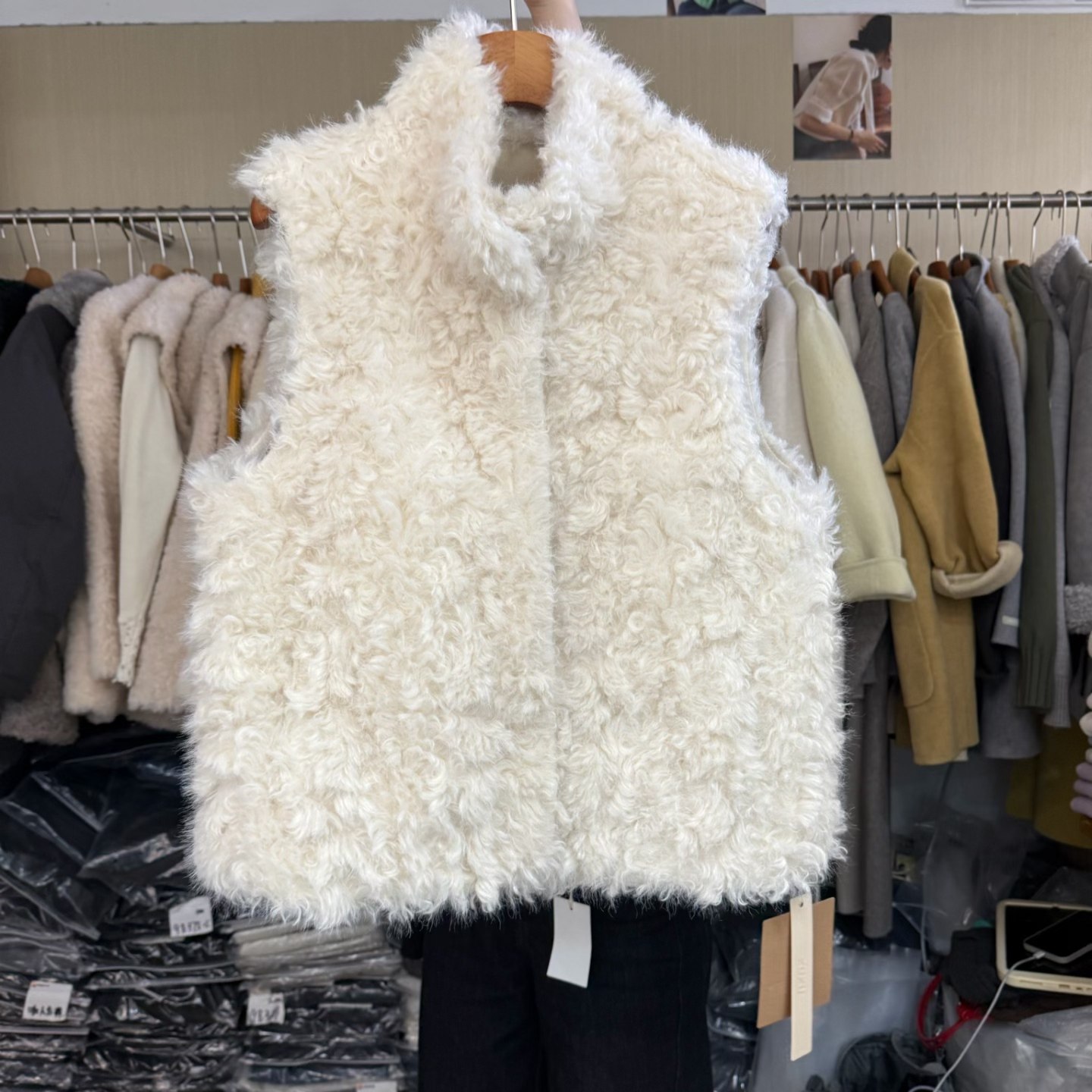 韩版仿羊羔毛马甲女2025秋冬皮毛一体毛绒短外套百搭环保皮草