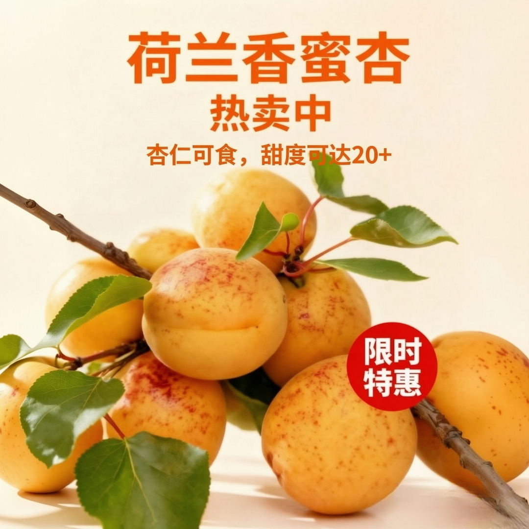现摘荷兰香蜜杏香甜无酸