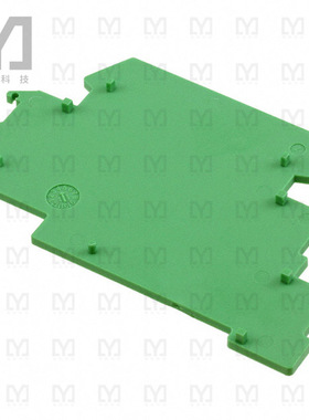 2716949【CONN TERM BLK END PLATE RAIL GRN】