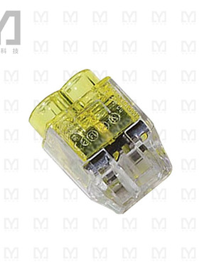 148-90036【WIRE CONN PUSH 2PORT YLW】